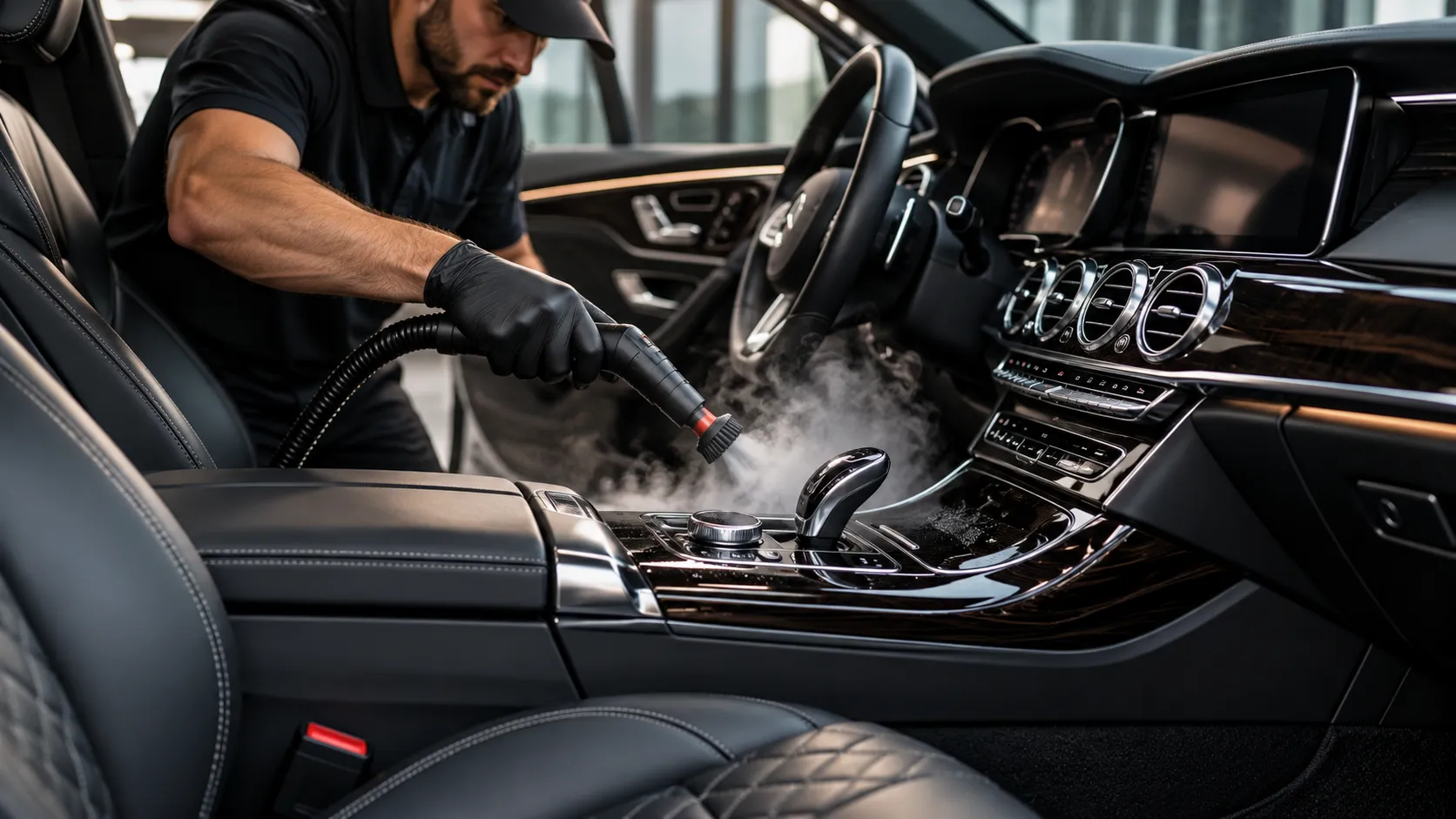 Luxury SUV interior vacuum