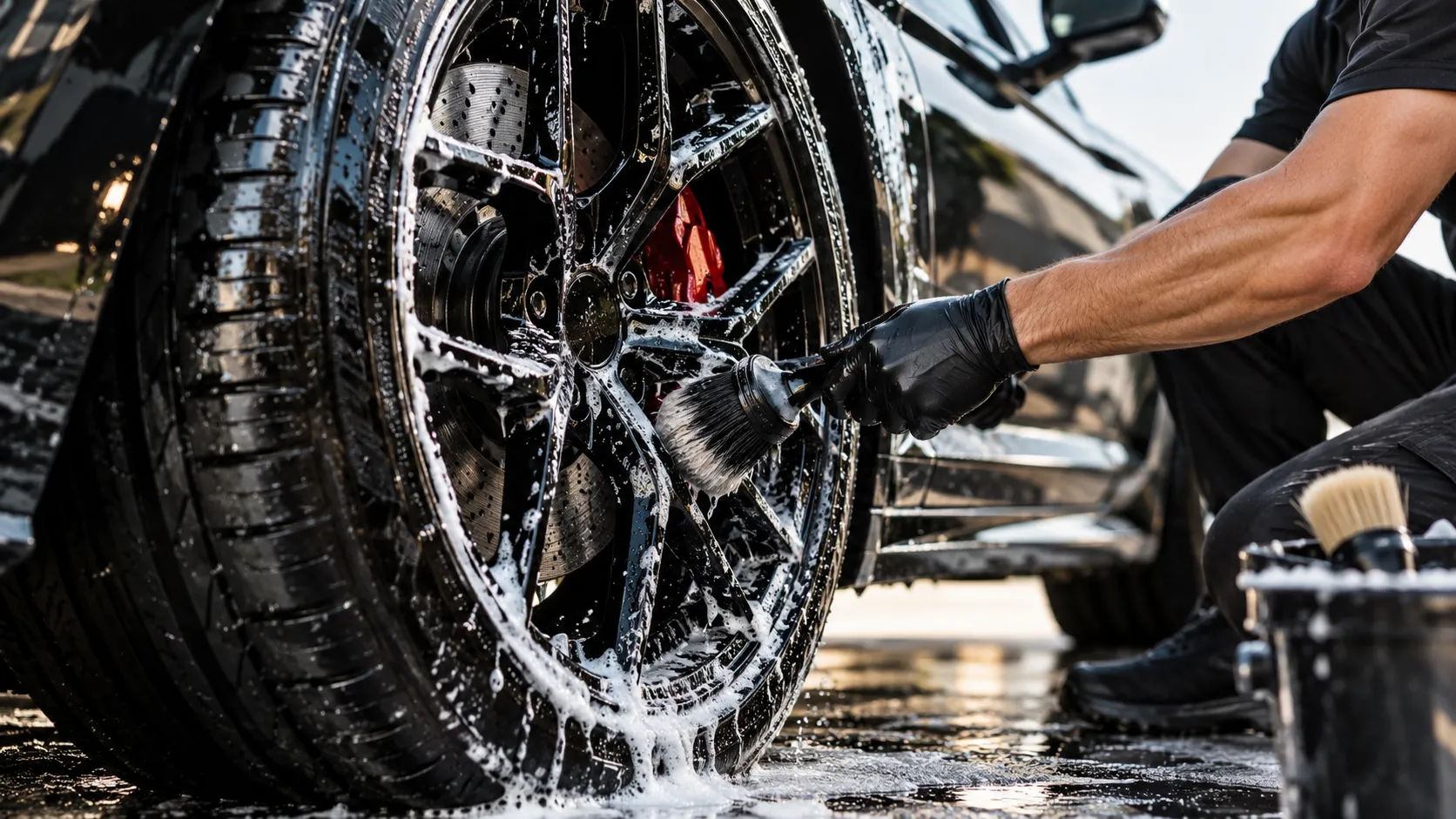 Wheel and tire deep clean
